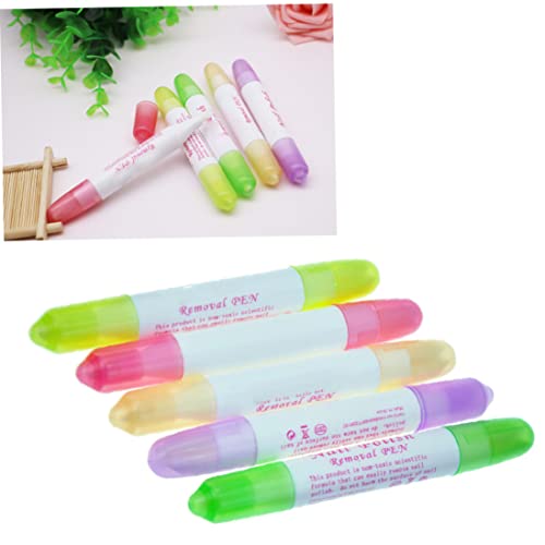 jieerrui Pen Corrector de Esmalte de uñas, Arte de uñas Remenable Nail Polish Remover Errores borrando el removedor de Corrector Pen Nail Art Tool 5pcs / Set