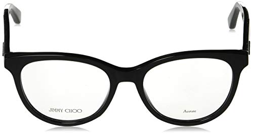 Jimmy Choo - Montura de gafas - para mujer Negro Noir Brillant - Argent Pailleté 52