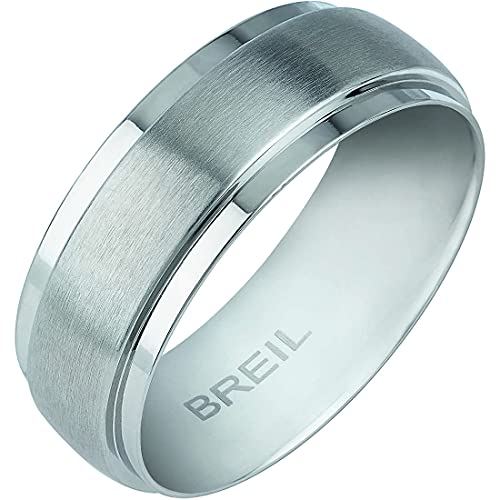 Joya Breil colección Joy, anillo de hombre de acero color plata, talla 21 - TJ3029