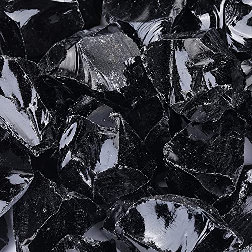 JSDDE Cristales de obsidiana negras naturales, piedras preciosas crudas, piedra de cuarzo de meteorito, para la colección de meditación de equilibrio de chakras (4-6 cm/460 g)