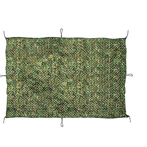 JTDEAL Red De Camuflaje, 2 m X 3 m Ejército Caza Militar Red De Camuflaje del Bosque para Acampar/Sol Al Aire Libre/Decoración De La Fiesta del Tema/Cubiertas del Coche