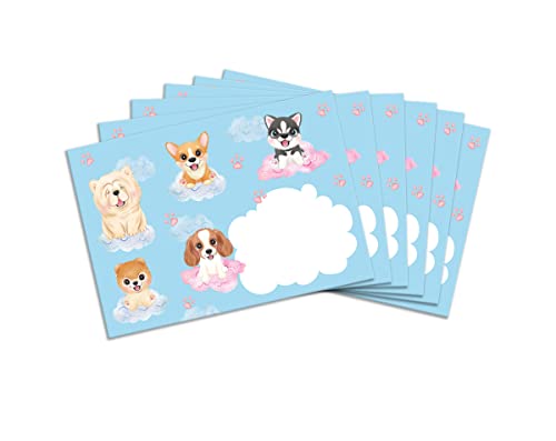 Juego de papel de carta para niños, perros y animales, bloc de cartas con sobre para niñas y niños (bloque A5 con 25 hojas + 15 sobres)