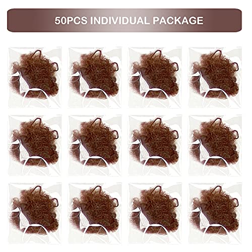 Juego de Redes para el Pelo de Malla Invisible y Horquillas en Forma de U,50 Piezas de 50cm Redes de Pelo Invisible con Borde Elástico,10 Piezas Horquillas en Forma de U para Mujeres pelo Moño,Café