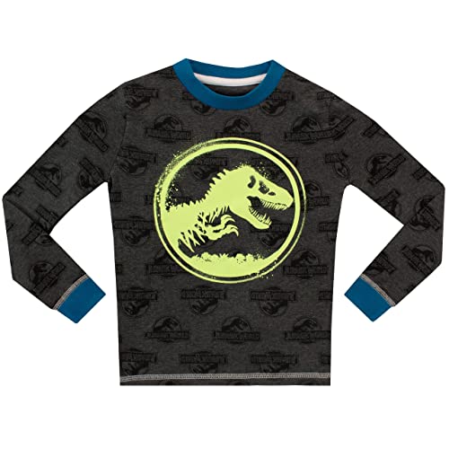 Jurassic World Pijama para Niños - Brilla en la Oscuridad - Gris - 5 a 6 Años