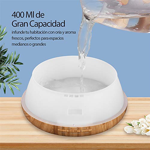 JVJH Humidificador Esencias，Humidificador Aromaterapia Ultrasónico，Gran Capacidad, Gradiente De 14 Colores, Material Seguro, Amplia Cobertura, Adecuado para Todas Las Estacionesa