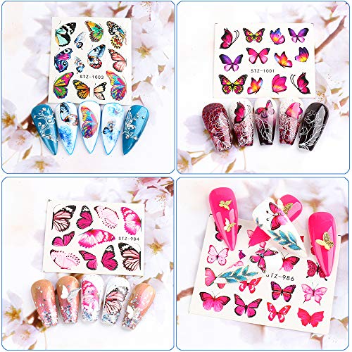 Kalolary 30 Hojas Pegatinas al Agua para Uñas Decorativas Pegatinas Uñas Transferencia Agua Nail Art Stickers Calcomanías Uñas Etiquetas Engomadas para DIY Decoración Arte de Uñas