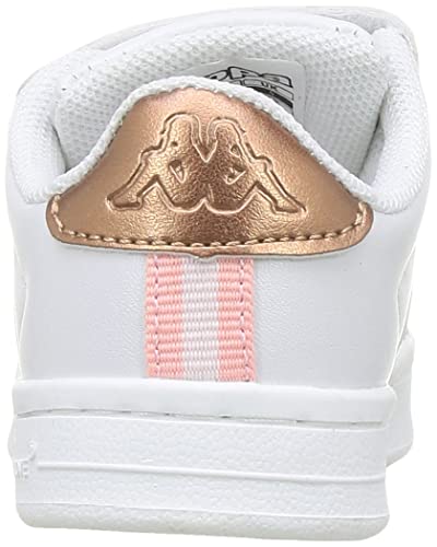 Kappa Logo Alpha INF, Zapatillas Deportivas Unisex bebé, Blanco/Rosa, 26 EU