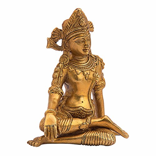 Kartique Brass Murti of Lord Indra Dev| Length 6 inches | Height 6 inches | Vastu Remedy | FengShui