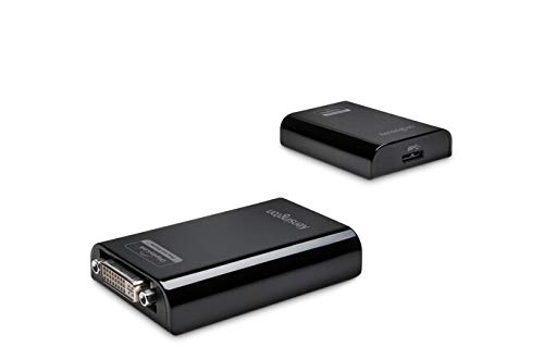 Kensington K33974EU - Adaptador Universal Multimonitor con USB 3.0 de Alta Velocidad y Adaptador Dvi-Vga, Compatible con Windows y Mac Os