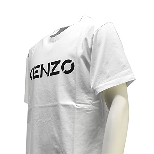Kenzo - Camiseta con logotipo clásico para hombre, 100% algodón orgánico, talla pequeña, color blanco, blanco, M corto