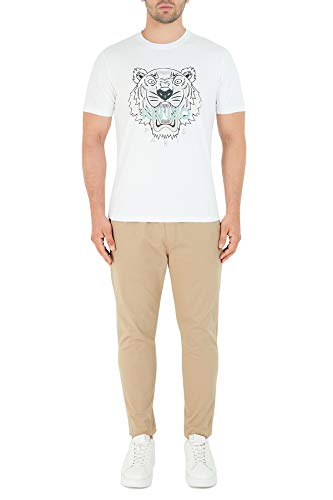 Kenzo Camiseta Hombre con Tigre Blanco 100% algodón (tamaño Ajustado) (L)