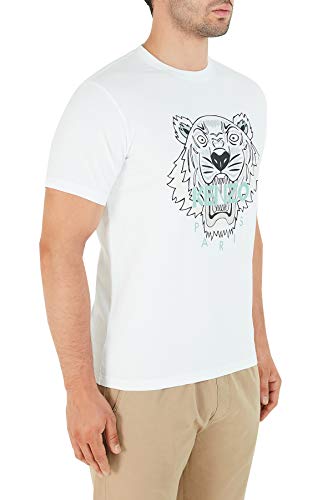 Kenzo Camiseta Hombre con Tigre Blanco 100% algodón (tamaño Ajustado) (S)