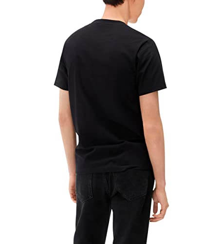 Kenzo Camiseta Tiger para hombre, color negro, tigre azul, 100% algodón, talla ajustada, Negro , L corto