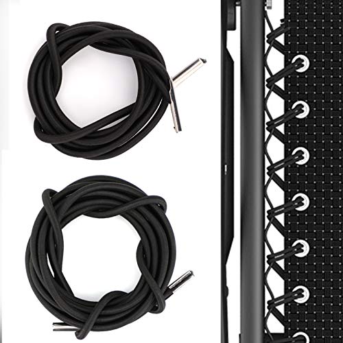 KINBOM 4 Cables De Repuesto para Silla De Gravedad Cero Cables De Reparación Elásticos Herramienta De Reparación De Reclinable para Sillón De Playa Bungee Negro