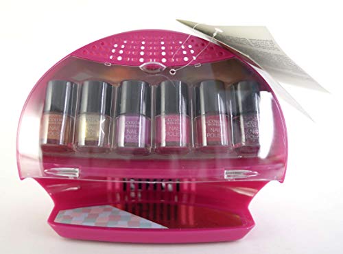 Kit de Manicura Salon Nails Pink - The Color Workshop - Kit de Uñas y Set de Manicura con Secador de Uñas a Pilas y 6 Esmaltes de Uñas para Llevar Siempre Contigo
