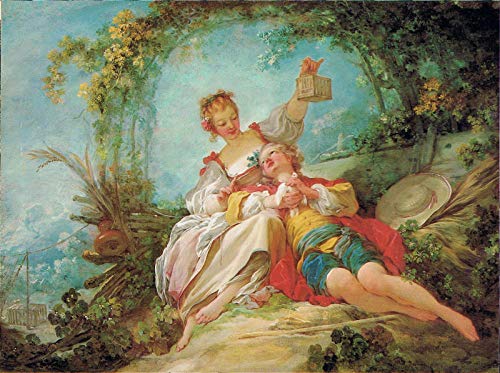 Kits de pintura por números Jean Honore Fragonard The Happy Lovers Pintura por números para adultos y niños DIY Pintura al óleo Kit de regalo