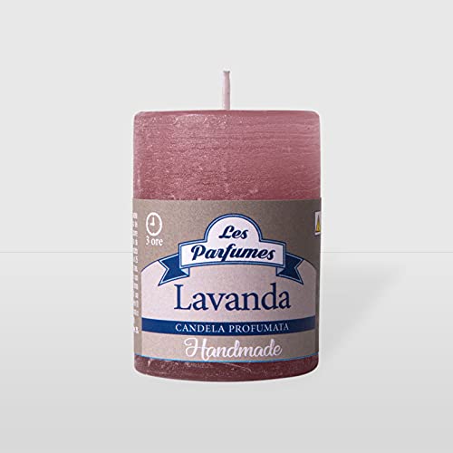 La Briantina Vela perfumada a moco, duración de 3 horas, 6 x 3,5 cm, rosa antiguo, perfume de lavanda