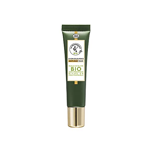 La Provençale – Le Soin de Jouvence Anti-Âge Yeux – Soin Yeux Certifié Bio – Huile d’Olive Bio AOC Provence – Pour Tous Types de Peaux, Même Sensibles – 15 ml