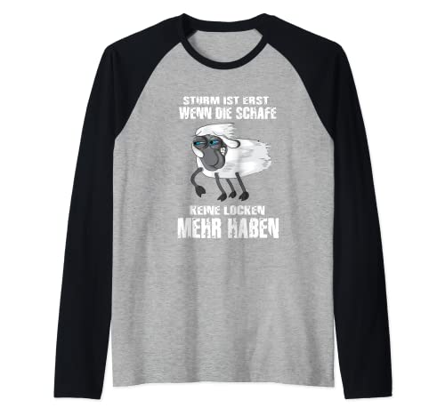 La tormenta es la primera vez que las ovejas no tienen rizos. Camiseta Manga Raglan