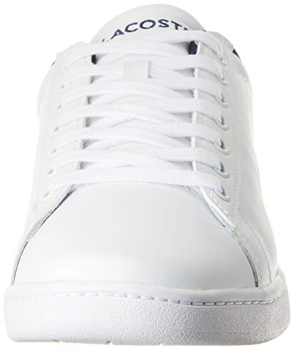 Lacoste Carnaby EVO TRI1 SMA, Zapatillas Hombre, Wht Nvy Red, 44.5 EU