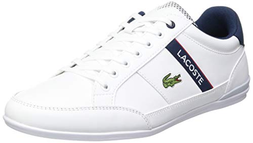 Lacoste Chaymon 0120 2 CMA, Zapatillas Hombre, Wht/Nvy/Red, 41 EU