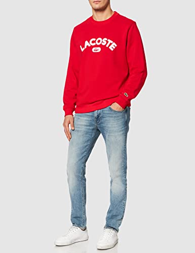 Lacoste SH6873 Sudadera para Hombre, Rojo, L