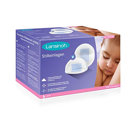Lansinoh Blue Lock 44284 Discos de lactancia, 100 unidades, color blanco
