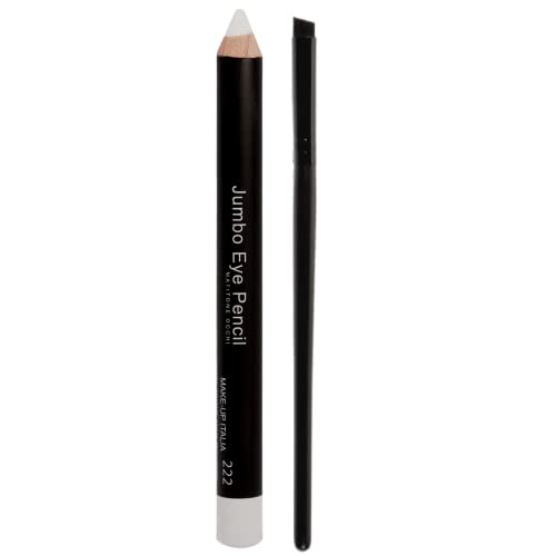 Lápiz de ojos blanco con pincel delineador angular para ojos de larga duración, pinceles de maquillaje para mujer, profesionales, color blanco