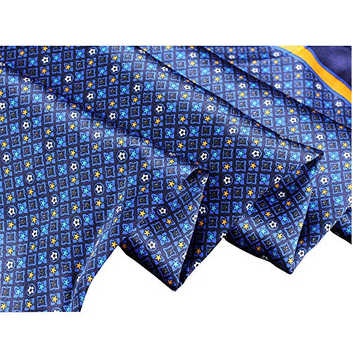 LDCSA Bufandas de Seda Hombre Bussines Scarfs Elegante Regalo 160cm x 26cm(Azul-3)