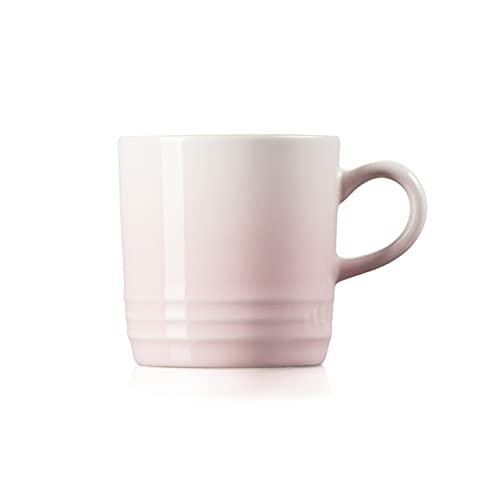 Le Creuset Taza Cappuccino de cerámica de gres, 200 ml, Rosa Shell Pink,70303207770099