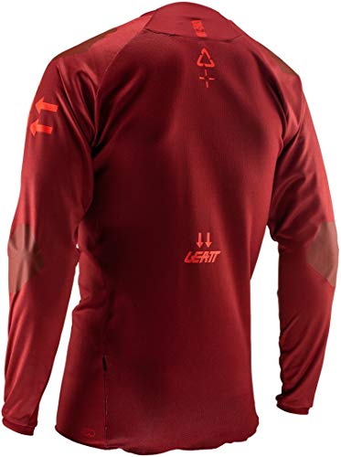 Leatt – MTB DBX 5.0 All Mountain – Camiseta de Ciclismo Unisex – Adulto, Unisex Adulto, 5019010401, Ruby, S