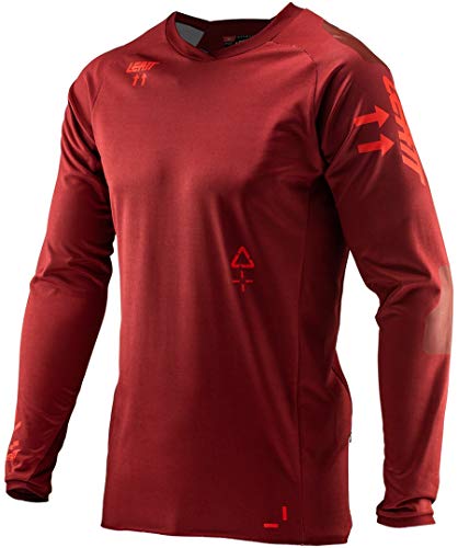 Leatt – MTB DBX 5.0 All Mountain – Camiseta de Ciclismo Unisex – Adulto, Unisex Adulto, 5019010401, Ruby, S