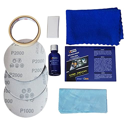 LeftSuper Kit de restauración de Faros universales 30ML Pulido de Faros Delanteros de Coche antiarañazos para líquido de reparación de Lentes de lámpara de Cabeza de Coche