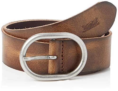 Levi's Circle Buckle Core, Cinturón Mujer, Marrón (Brown), 85 cm (Talla del fabricante: 85)