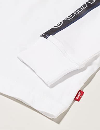 Levi's kids Lvb Long Slv Graphic Te Shirt Camiseta, Blanco, 3 Años para Niños