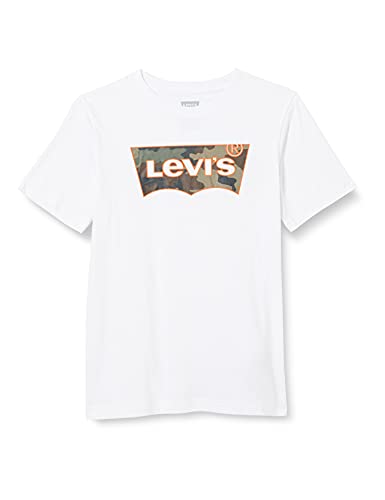 Levi's kids Lvb Short Slv Graphic Te Shirt Camiseta, Blanco, 6 Años para Niños
