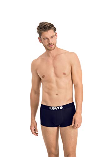 Levi's LEVIS MEN SOLID BASIC TRUNK 2P Bóxer, Azul (Navy 321), Large (Pack de 2) para Hombre