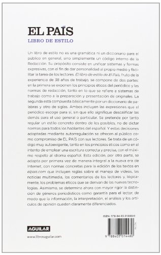 Libro de estilo El País: "Una herramienta útil para los lectores; un manual imprescindible para periodist (Punto de mira)