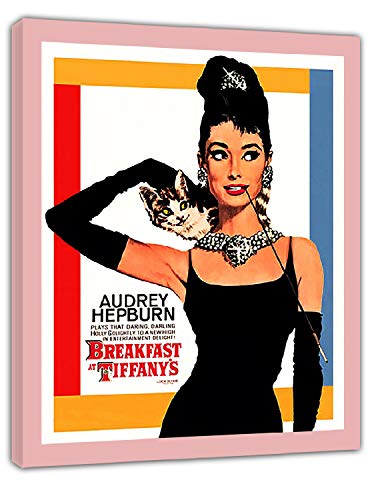 Lienzo enmarcado para decoración del hogar, diseño de Audrey Hepburn en Tiffany's