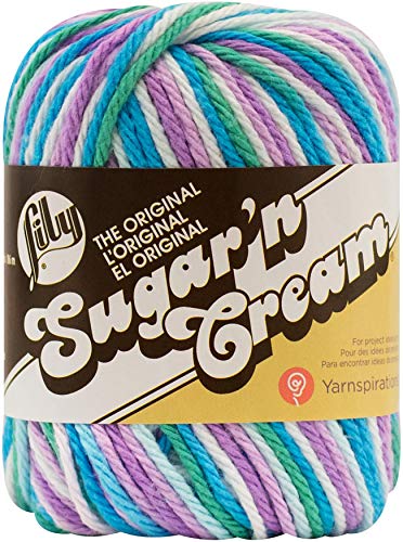 Lily Sugar 'N Cream - Madeja de algodón, Beach Ball Blue, 59 ml