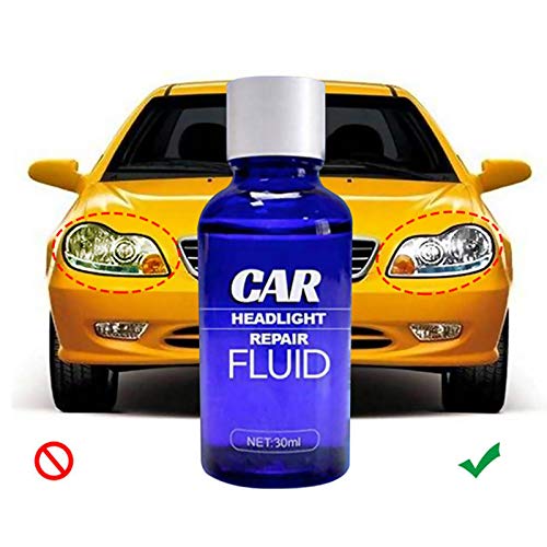 Líquido De Reparación De Faros De Coche Agente De Reparación De Revestimiento De Faros Protección UV De Alta Velocidad Limpiador De Luces De Coche Película Protectora De Faros De Coche (30 Ml)