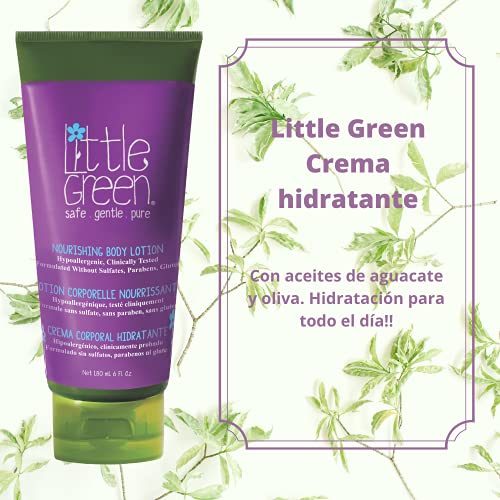 Little Green Kids - Crema hidratante corporal - body lotion 180 ml para niños sin sulfatos, parabenos ni gluten | producto vegano sin aromas añadidos