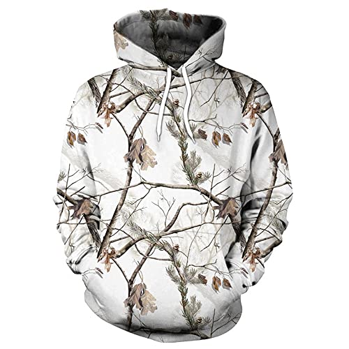 LiuPinp Jersey con Estampado 3D Paisaje Animales Hombre Patrón Creativo Único Sudadera con Capucha Hombre Sudadera Informal Parejas Vacaciones De Primavera Y Otoño B-Red XL