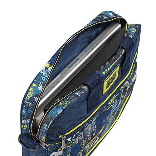 Lois - Cartera Extraescolar Niño con Doble Asa, Ajustable y Triple Compartimento - Mochila Bandolera Escolar Niño Ligera y Resistente - Maletín Escolar Infantil para Colegio y Viaje 1317, Color Marino