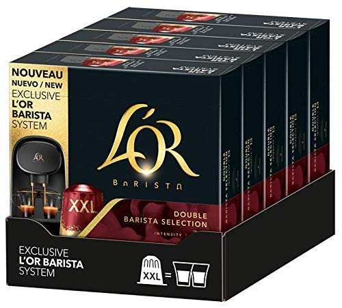 L'OR BARISTA,Cápsulas Doble Barista Selection Intensidad 13 - Exclusivas para cafeteras L'OR BARISTA, Pack de 5 x 10 [Total 50 cápsulas]