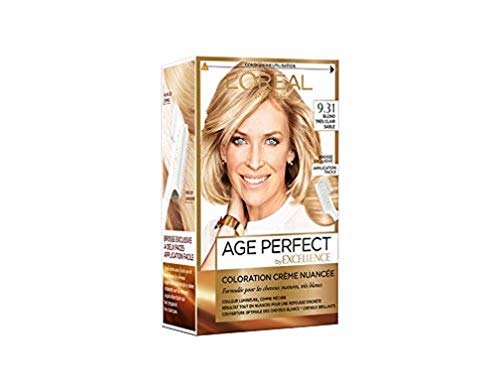 L'Oréal Paris - Excellence Age Perfect - Coloration Permanente Cheveux Matures & Très Blancs - Nuance 9,31 Blond Très Clair Sable