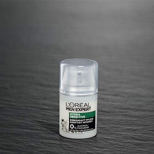 L'Oréal Paris Men Expert - Crema facial sin alcohol ni parabenos, crema hidratante Hydra Sensitive (1 x 50 ml)