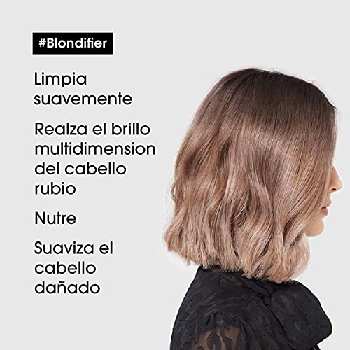 L’Oréal Professionnel | Champú Iluminador y Restaurador para cabellos con mechas o rubios, Blondifier Gloss, SERIE EXPERT, 750mL