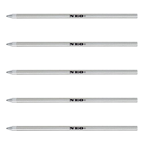 Lote de 5 recambios de tinta para bolígrafos de tamaño micro mini Recambios de bolígrafo compatible con: bolígrafos Swarovski, Cross, Cartier, Lamy, Faber Castell, Zebra, Tombow, Schneider, Schmidt, Parker, Pelikan, Monteverde y OHTO (5 x TINTA NEGRA)