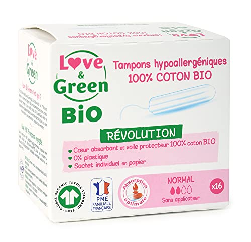 Love & Green Bio – Sellos hipoalergénicos digitales normales – 16 unidades